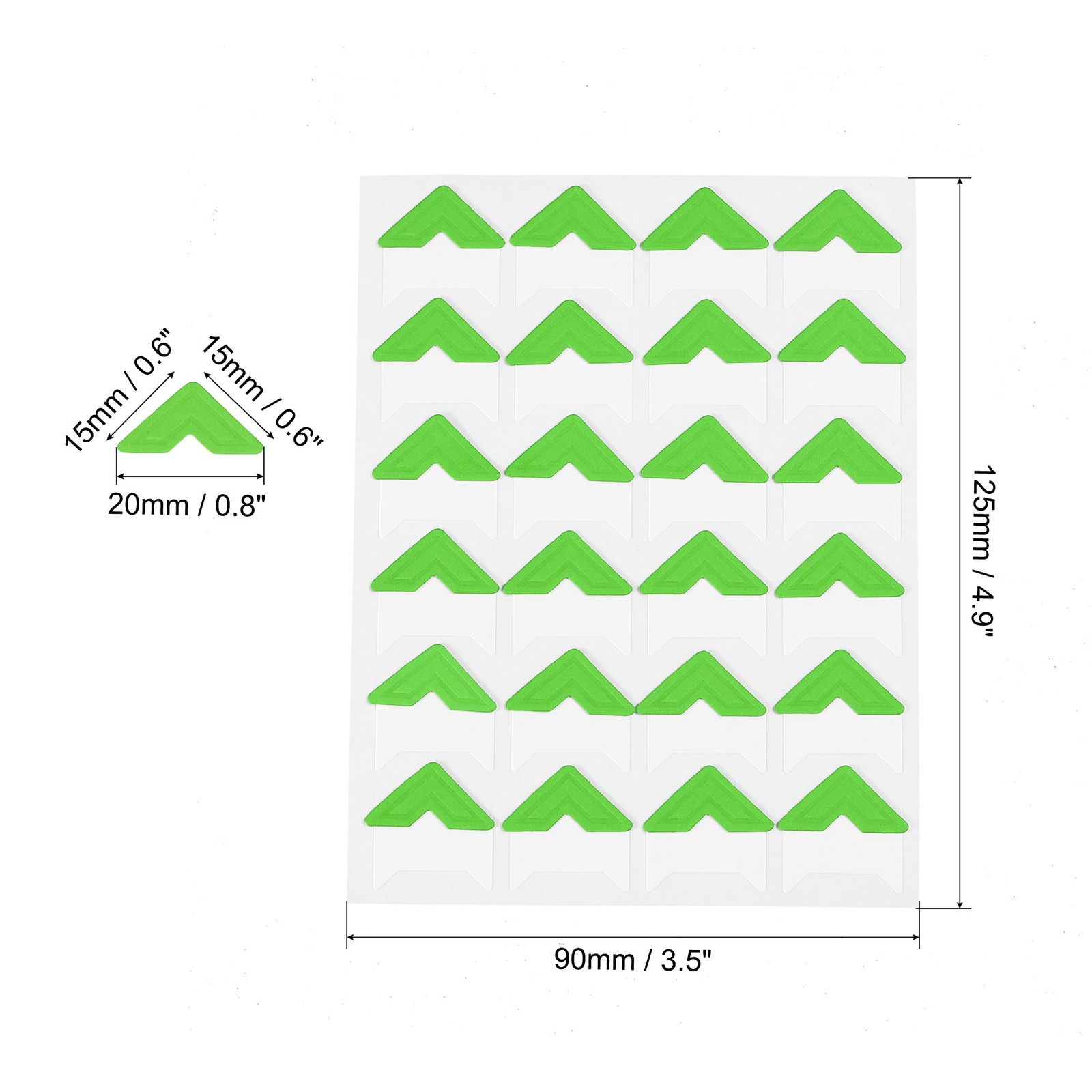 15Sheets/240Pcs Photo Corners Adhesive DIY Picture Mounting Sticker Green
