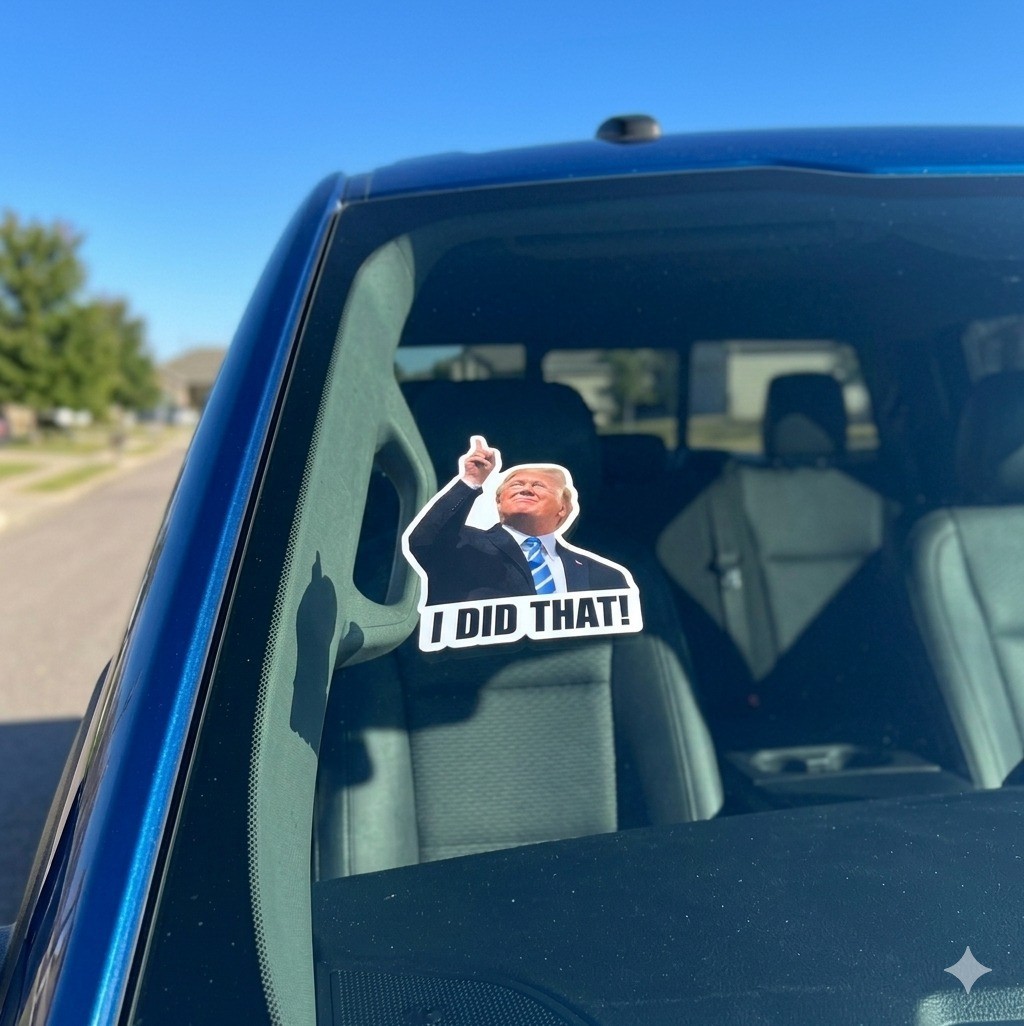 “I DID THAT!” Trump Vinyl waterproof Stickers 10/50/100pc Decals Car Gas Pump