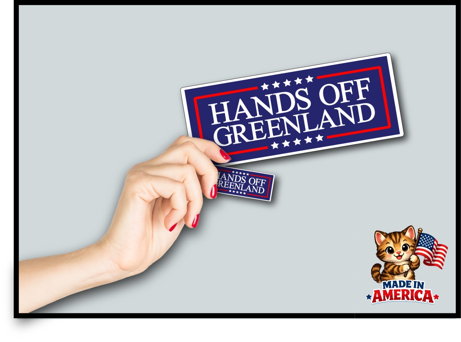 Hands Off Greenland Decal Sticker Anti USA Trump MAGA No War Protest Political
