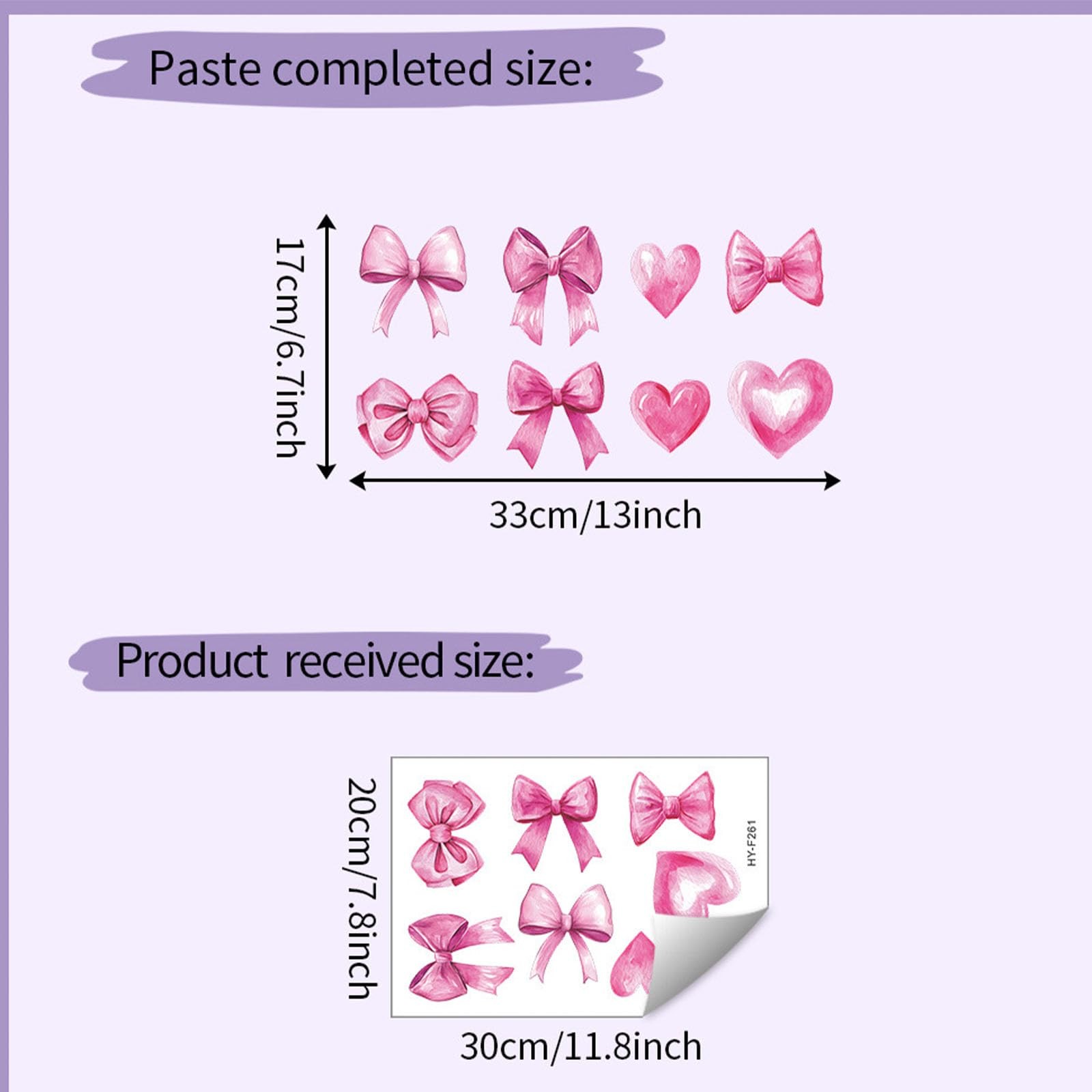48pcs Pink Bowtie Decor for Bathroom and Bedroom Bow Wall Stickers and Decals…