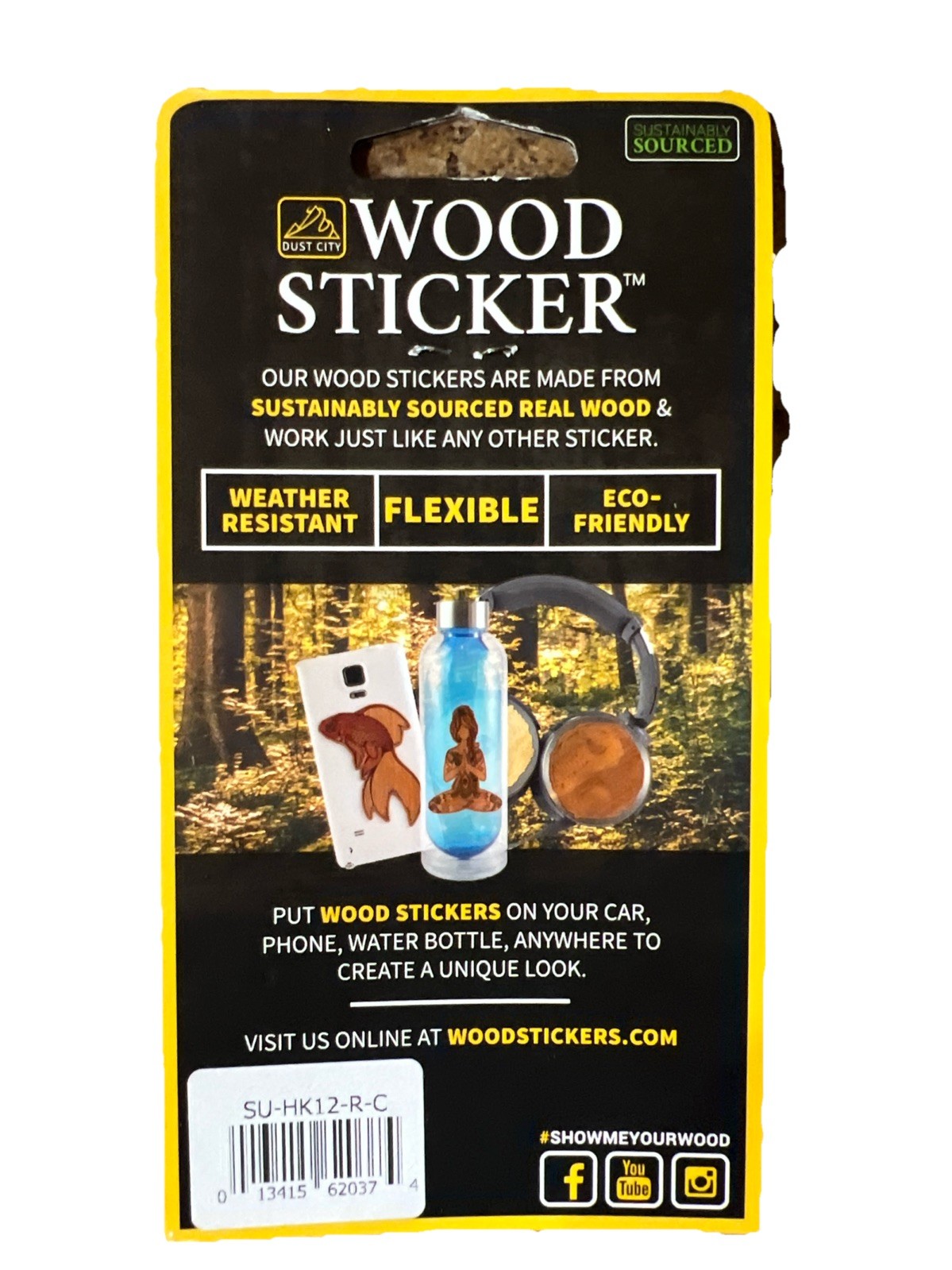 Adventure Awaits WOOD Sticker 3M Dishwasher SAFE Biodegradable Dust City NEW