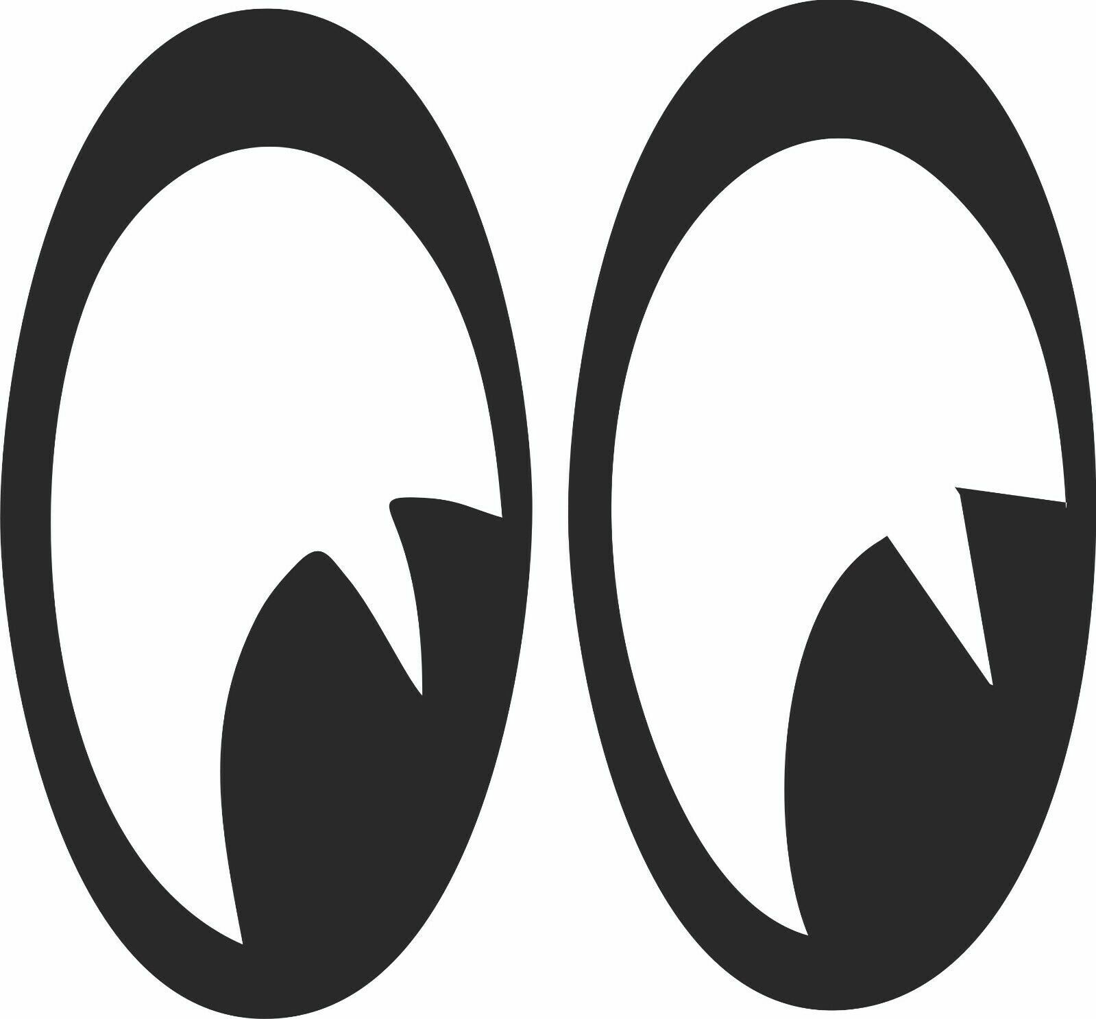 New Moon Eyes Vinyl Car Decal Window eyeball Eye Cartoon for cars cups mugs