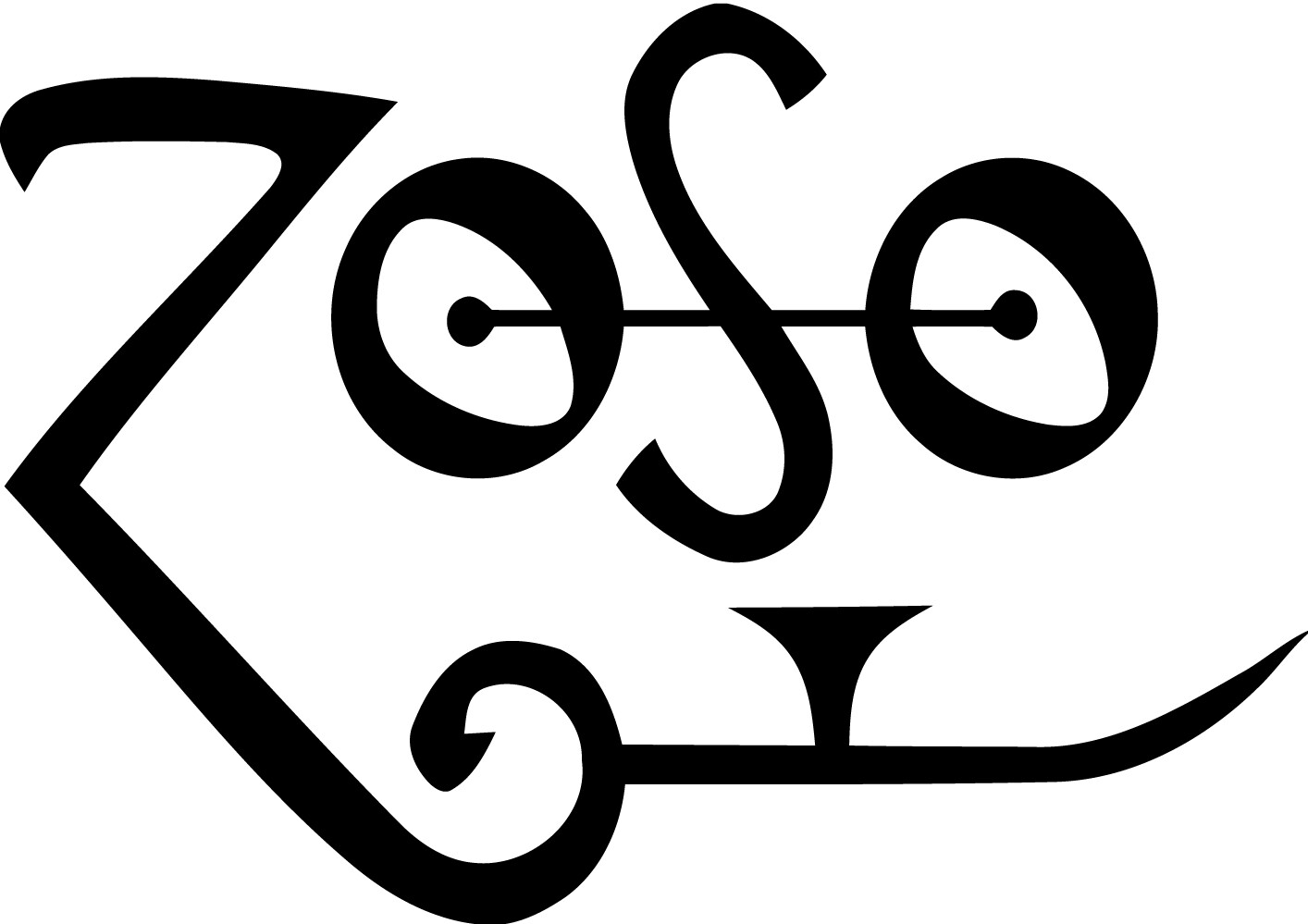 Zoso autograph signature VINYL DECAL bumper sticker Led Zeppelin