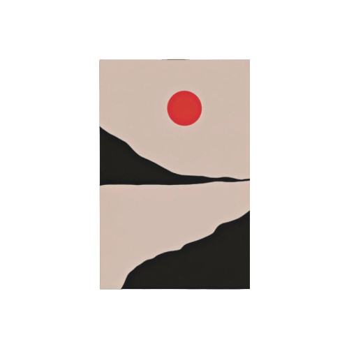 Mountain Red Sun Pop Art Poster Home Decor Wall Art Photo Print 8.5x11in