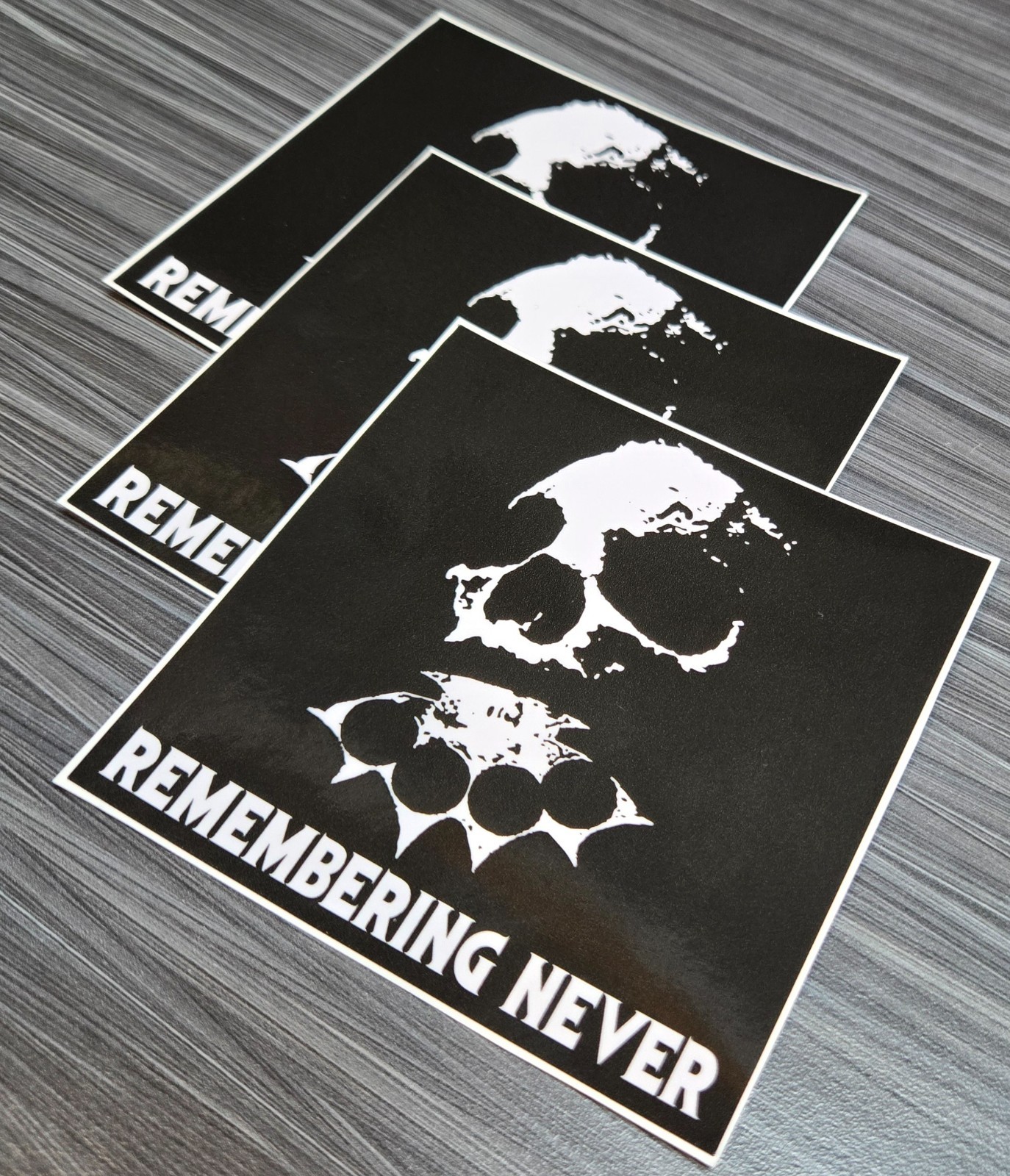 LAMINATED REMEMBERING NEVER HARDCORE BAND STICKER