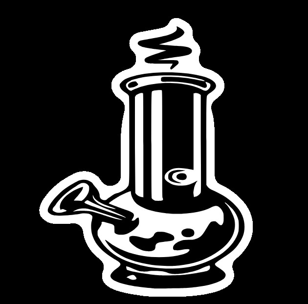 Black Bong Weed UV Safe Vinyl Sticker 420 Blaze It Weed Cannabis Joint Marijuana