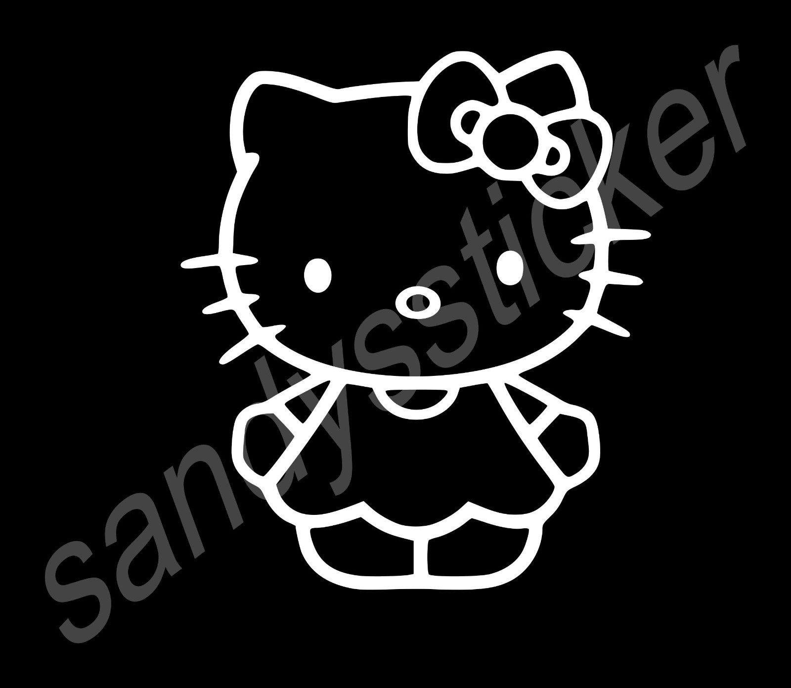 2 Pack Hello Kitty Sticker Vinyl Decal -Many Sizes & Colors- Car Window Laptop