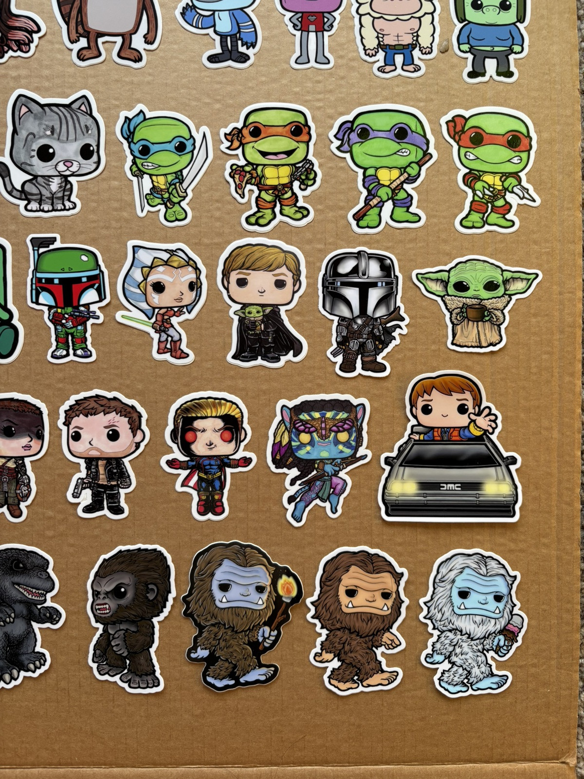Lot of 63 – Funko Pop Style Decal / Stickers Custom Art Variant