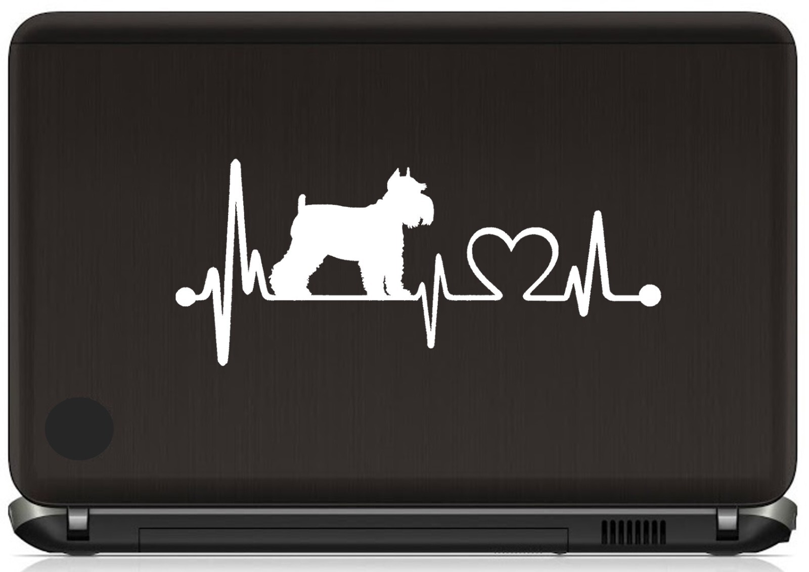 Schnauzer Heartbeat Dog Decal Sticker Auto Window Art Pet Gift Accessory K1036