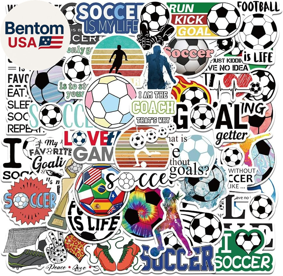 200 PCS World Cup Football Soccer Stickers Soccer Sports Stickers Vinyl Waterpro