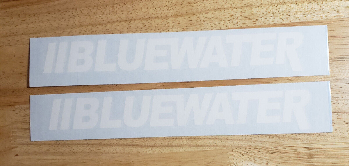 Bluewater Boat Decals Stickers Gloss white 8" Fast USA
