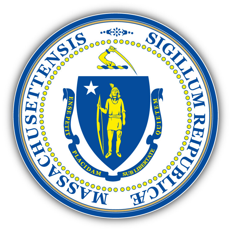 Massachusetts Seal Car Bumper Sticker Decal