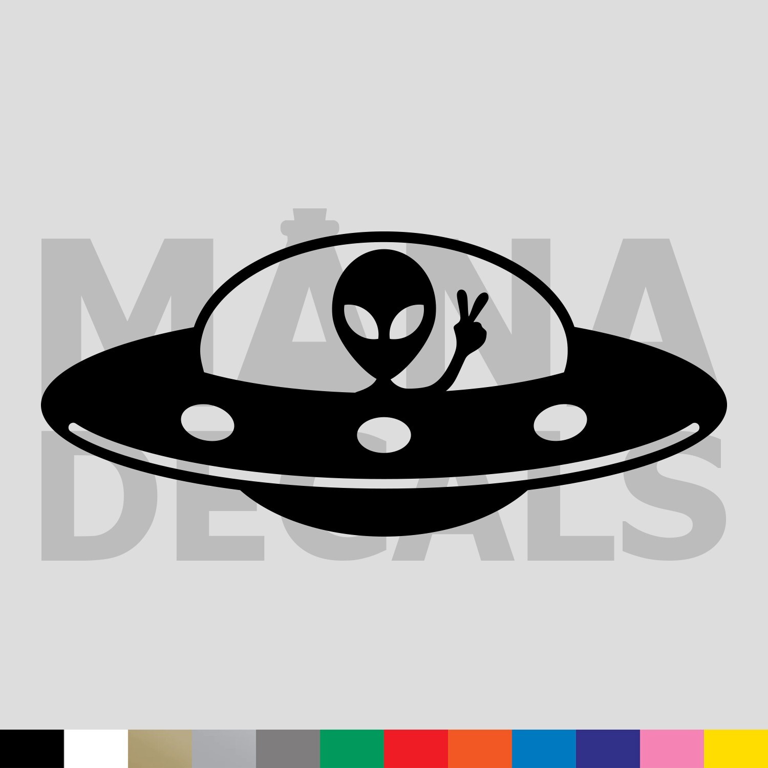 UFO Alien Vinyl Die Cut Decal Sticker – ET Extraterrestrial