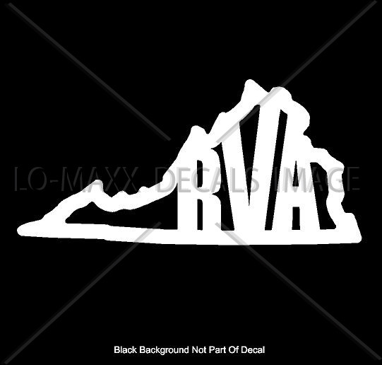 RVA Richmond Virginia State Logo Custom Design High Quality Die Cut Vinyl Decal