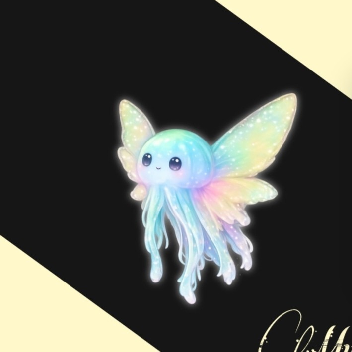 Fantasy Fairy Jellyfish Multicolor Vinyl Decal Modern Wall Window Laptop Sticker