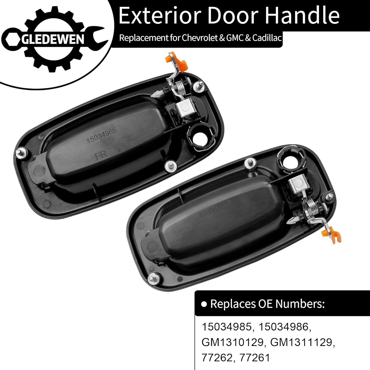 Exterior Door Handles, Compatible with 1999-2007 Chevy Silverado Suburban Tahoe