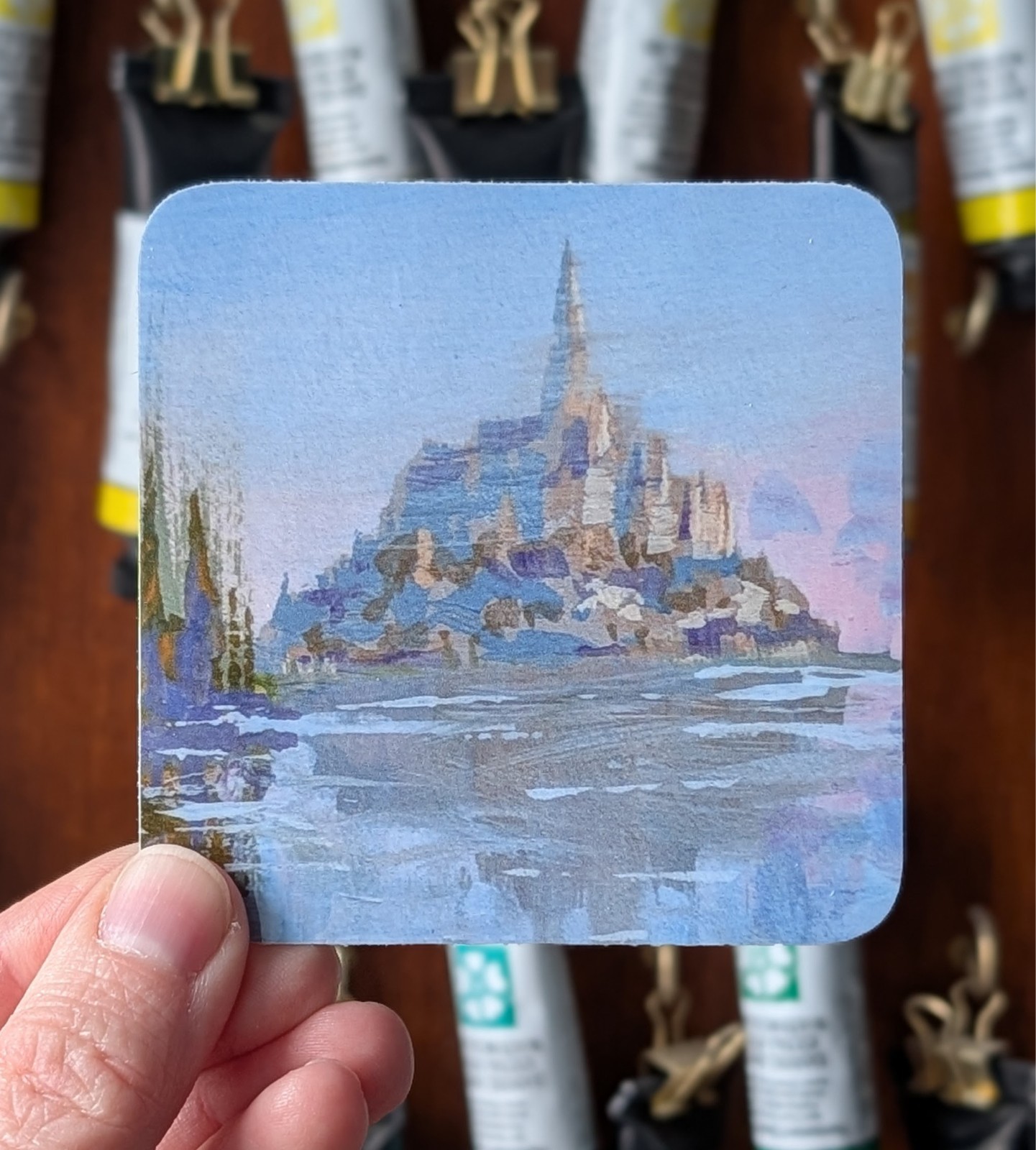 Sticker – Dawn Castle Reflection Decal – 3"