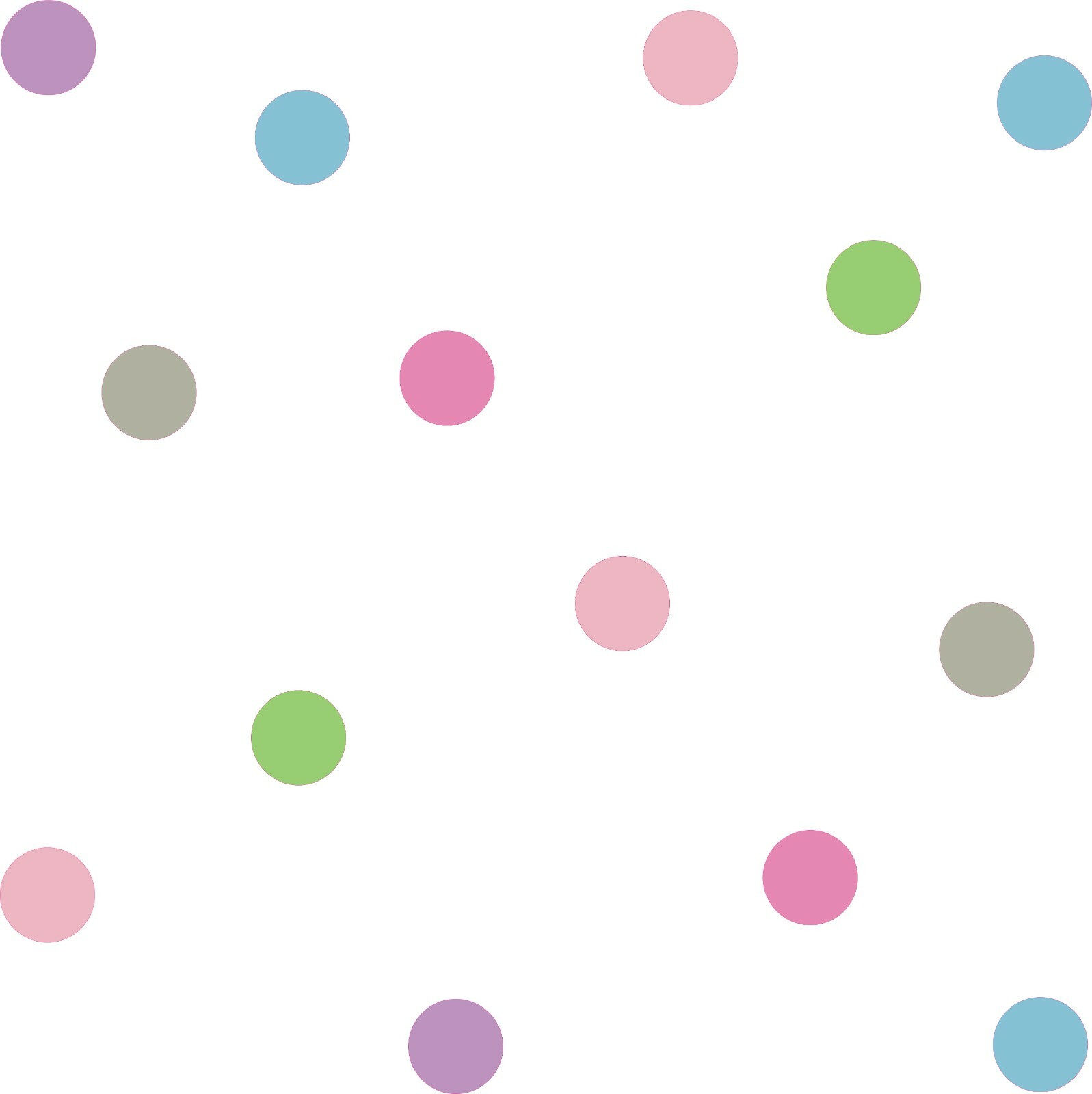 Multicolored Decoration Polka Dots Design Vinyl Adhesive Home Wall Decal Sheet
