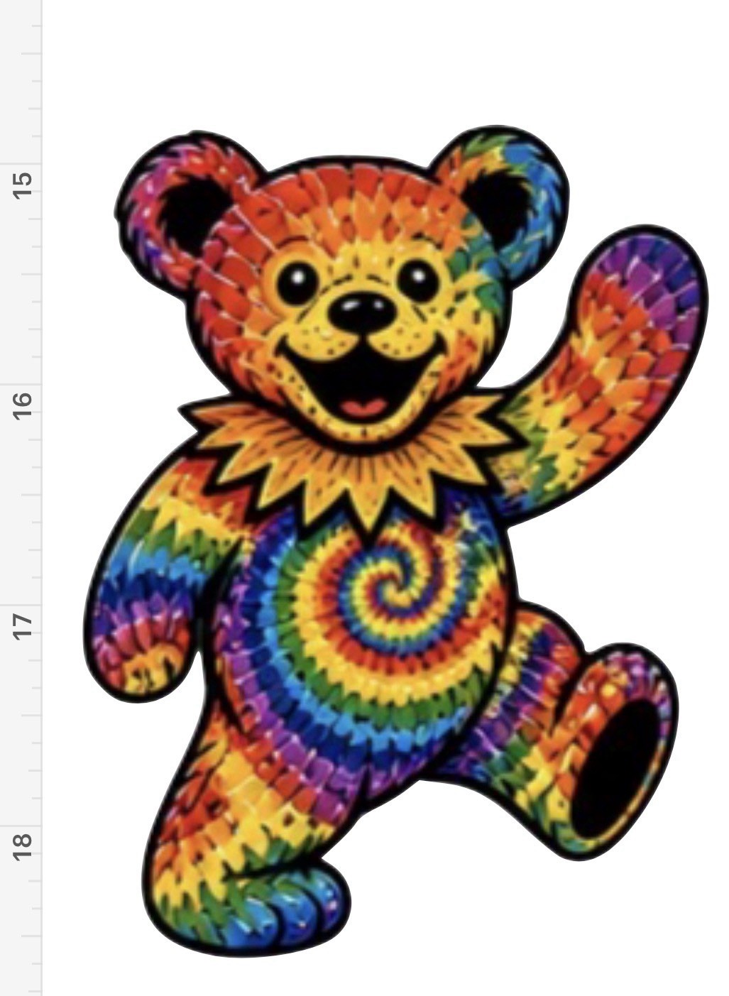 Sticker – Grateful Dead Dancing Jerry Bear 1960s Music Band Decal SYF Dead & Co