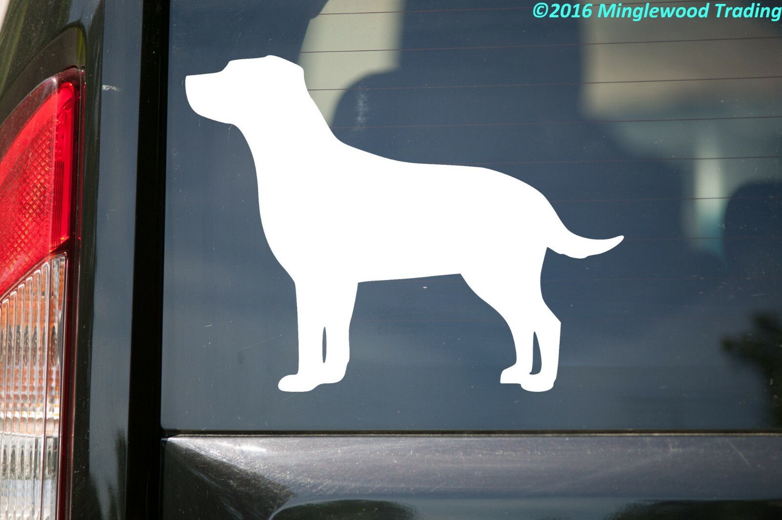 LABRADOR RETRIEVER Vinyl Decal Sticker – Dog Yellow Black Lab (curled)