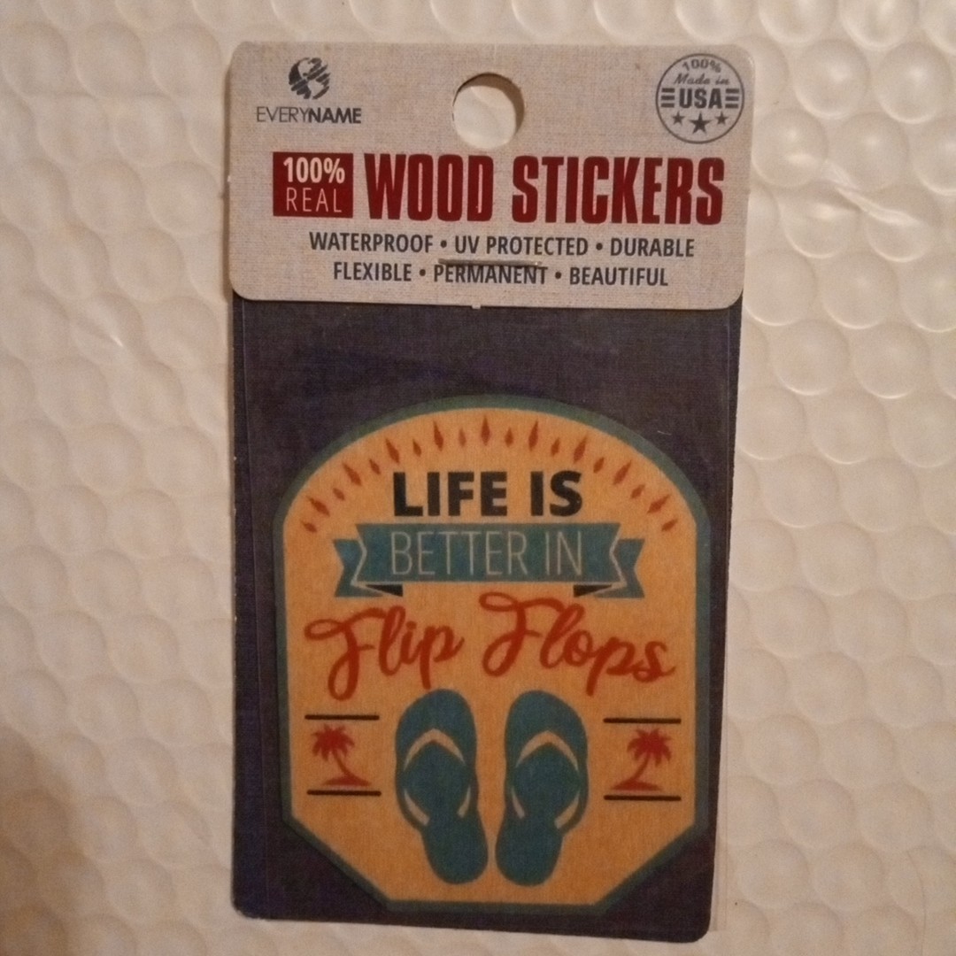 Flexible Wood Sticker Adheres To Flat Or Curved Smooth Surface Waterproof