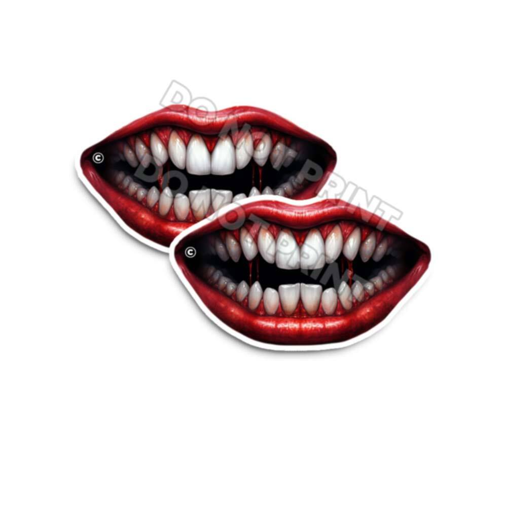 Bloodied Lips – Sexy mouth Stickers Decals Die Cut Creepy – MOUTH Only 33413