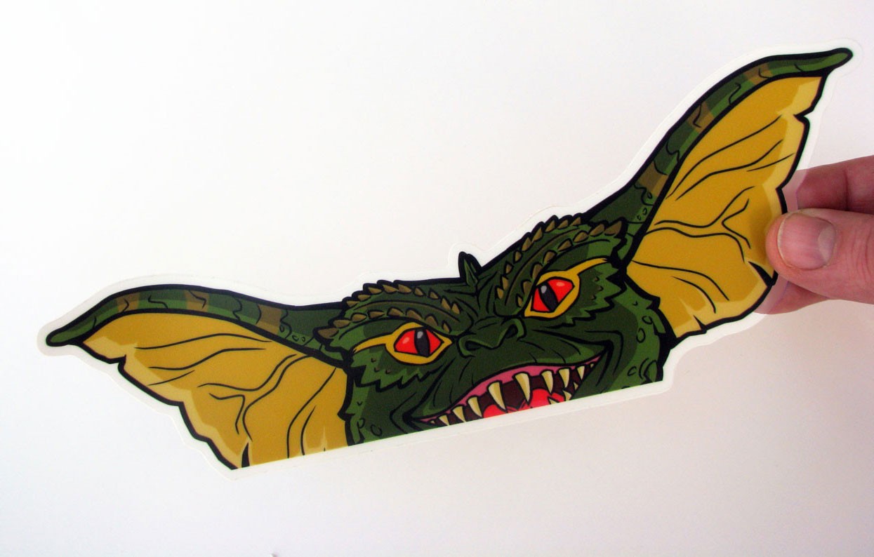 Peeking Gremlin Transparent Vinyl Sticker – Gremlins Car Skateboard Laptop Decal