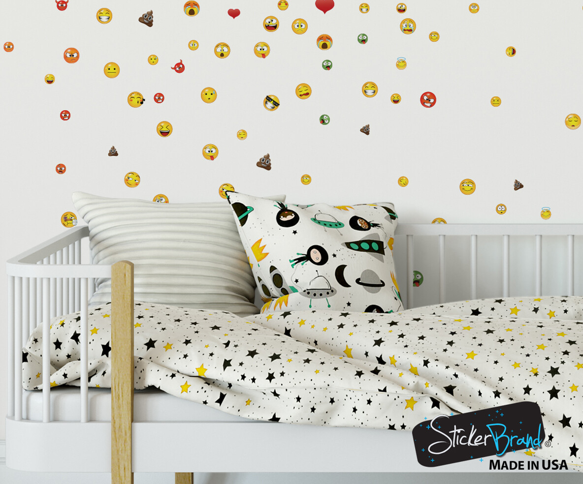 Happy Cloud Raining 200 Smiling Faces Graphic Decal #6093