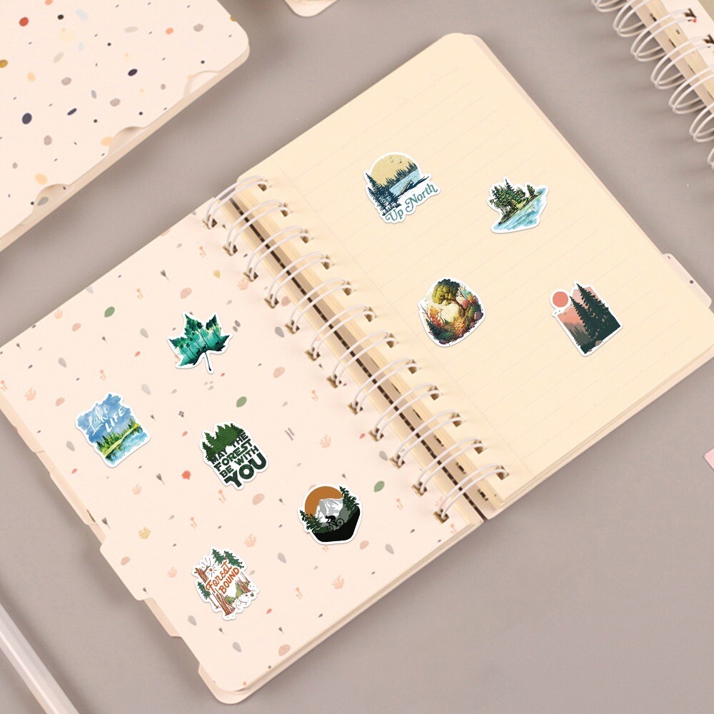 20 Random Forest Nature Stickers Tree Decals Laptop Yeti Car Hydro Free Shipping