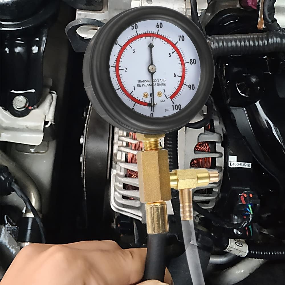 Fuel Pressure Test Kit 0-100PSI with 9.49,7.89,6.30 Fuel Line Fittings