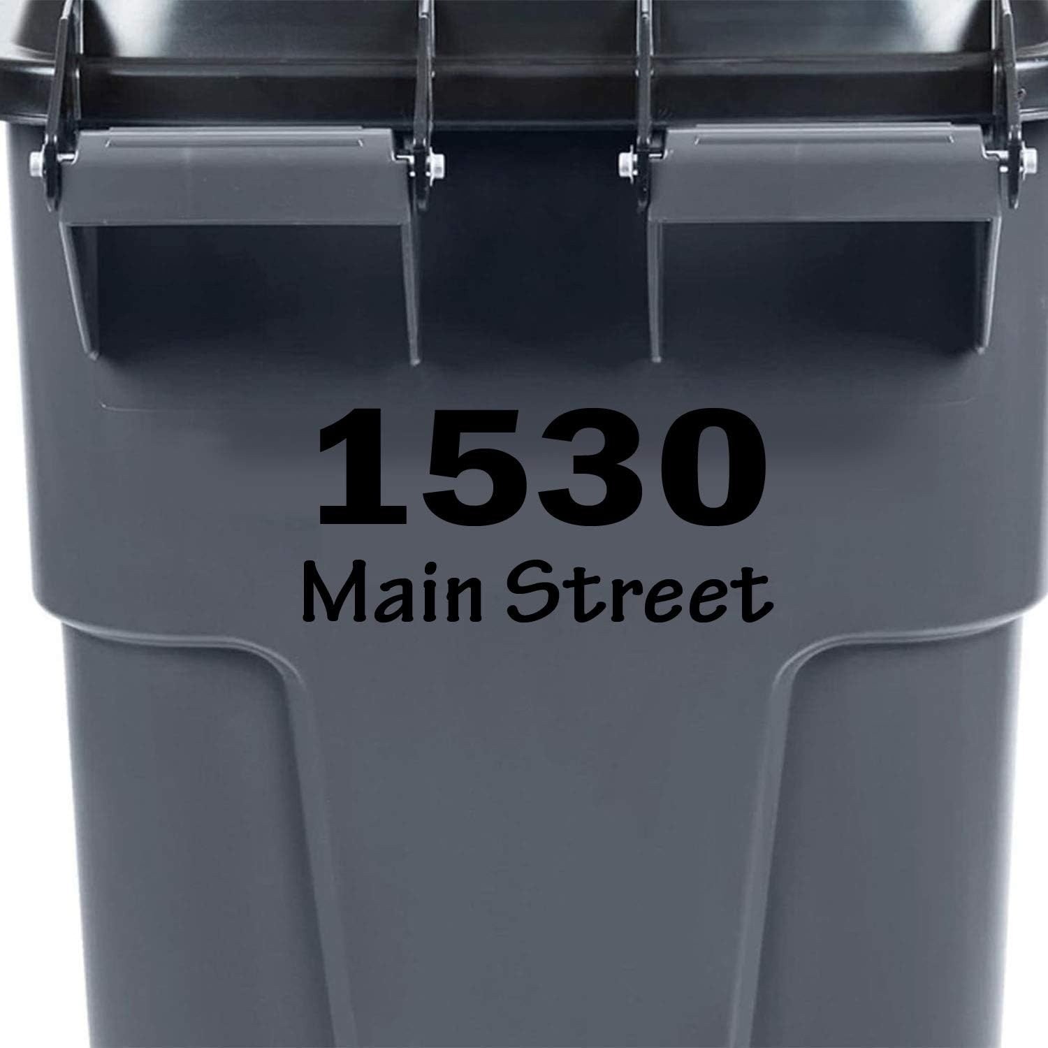 Custom Garbage Can Address Decal | Personalized Outdoor House Number Sticker