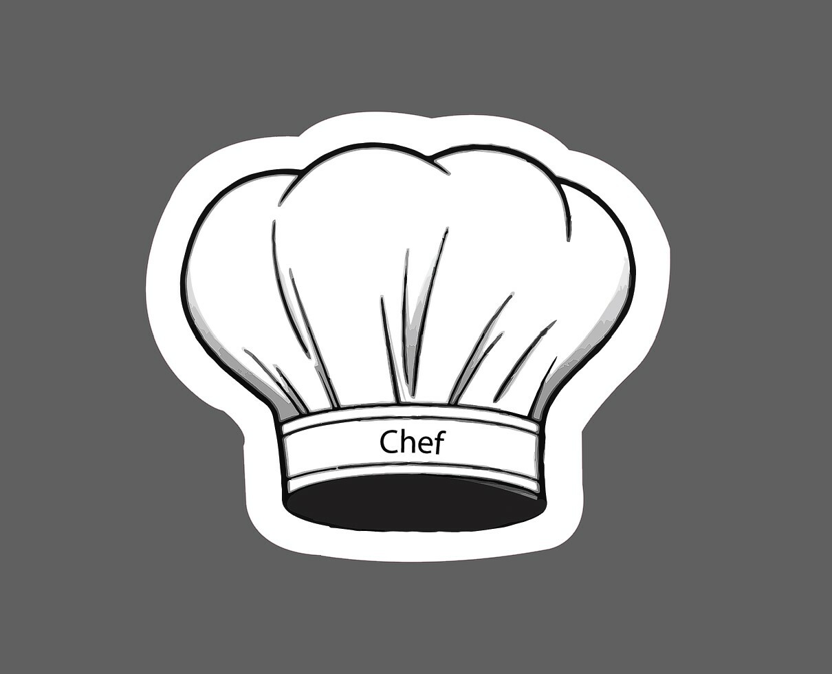 Chef Hat Sticker Kitchen Cook Waterproof – Buy Any 4 For $1.75 Each Storewide!