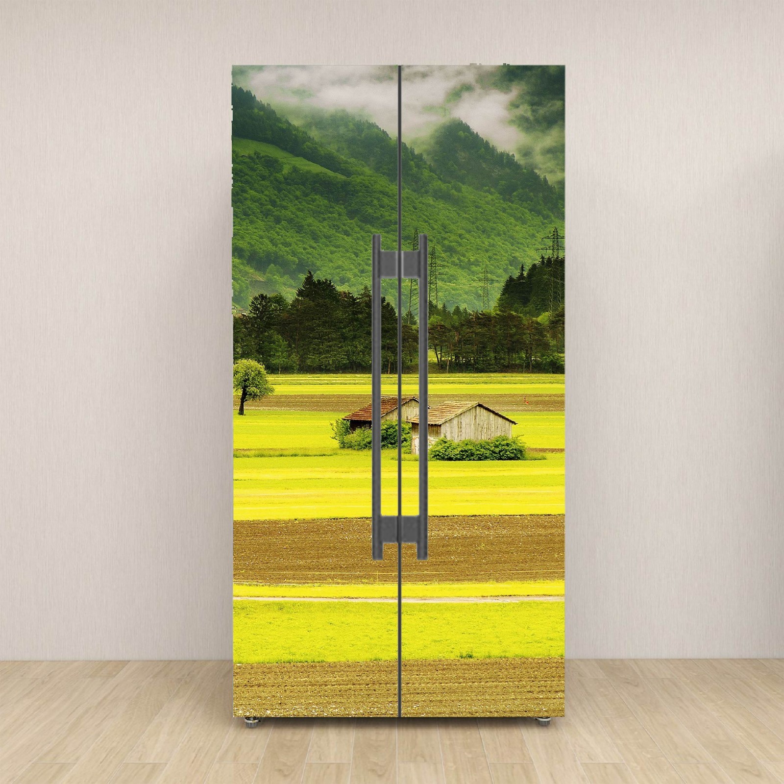 Fridge Vinyl Wrap Sticker Waterproof Peel Stick Removable – Size 36×70"