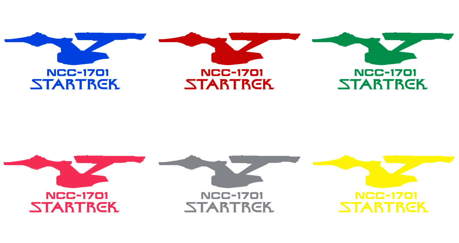 Vinyl Decal Truck Car Sticker Laptop – Star Trek NCC-1701 Enterprise Starship