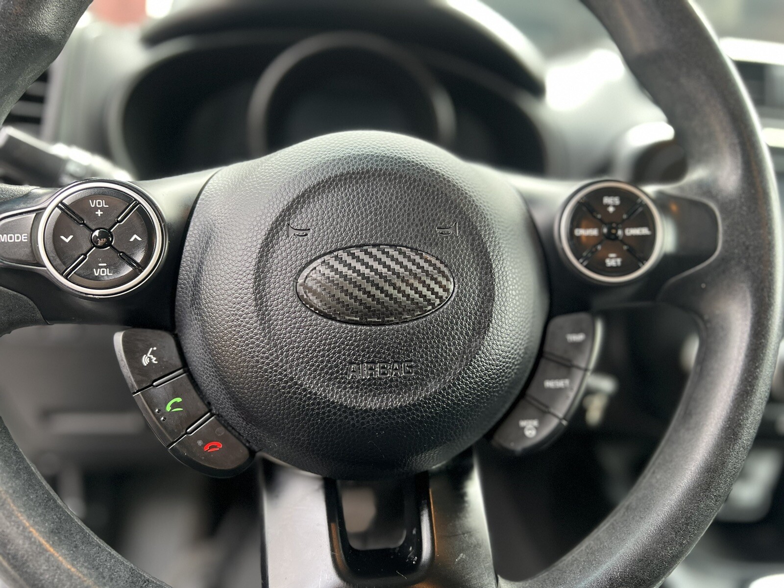 Carbon Fiber Emblem overlay decal Decals graphics fit any 2014 2015 Kia Soul