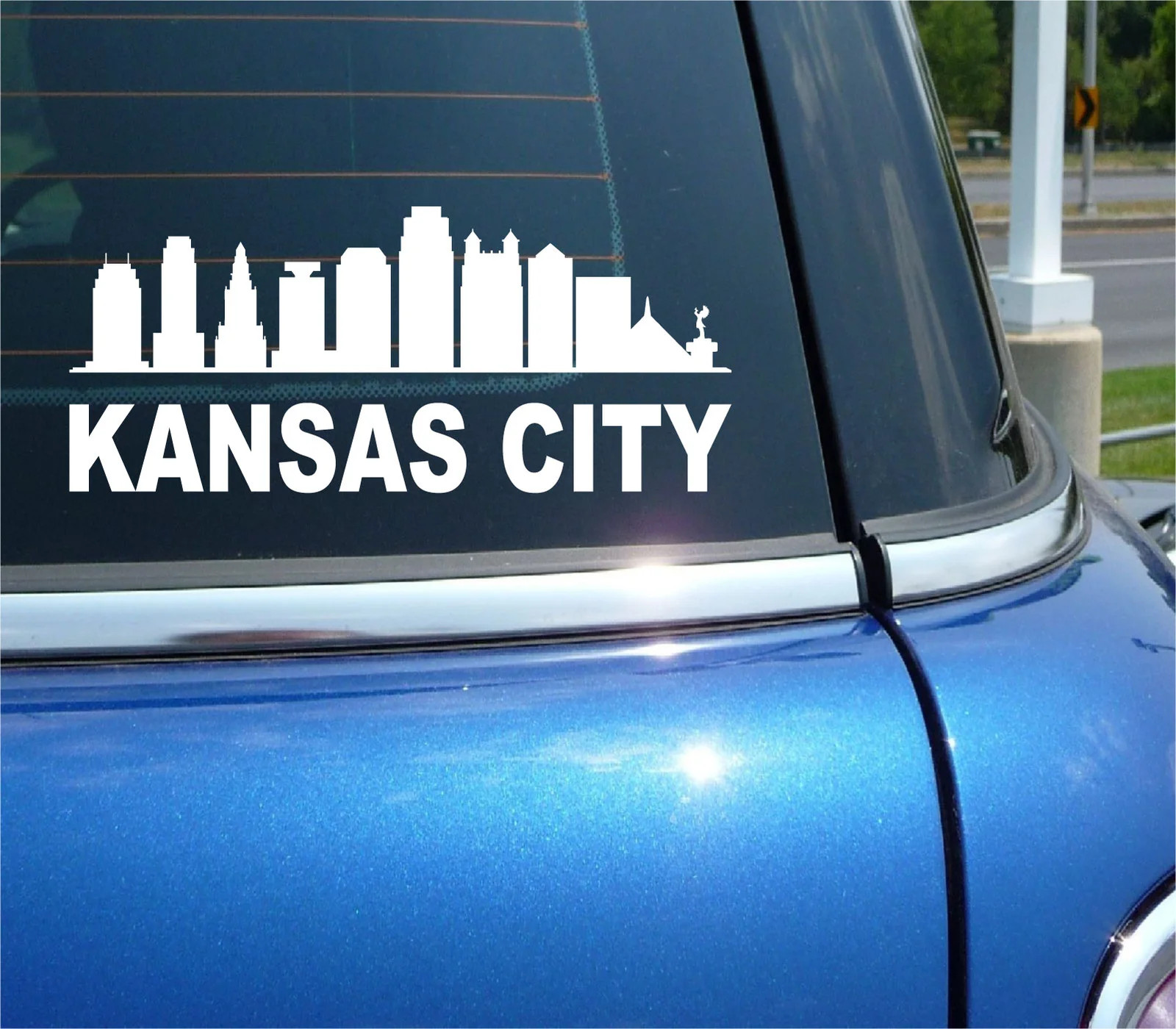KANSAS CITY MISSOURI CITY SKYLINE CITYSCAPE CAR WALL DECAL BUMPER STICKER