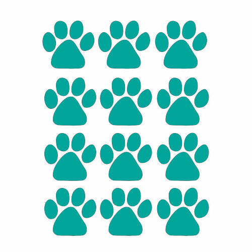 12 Dog Cat Animal Paw Print Decals vinyl wall decals stickers home window door