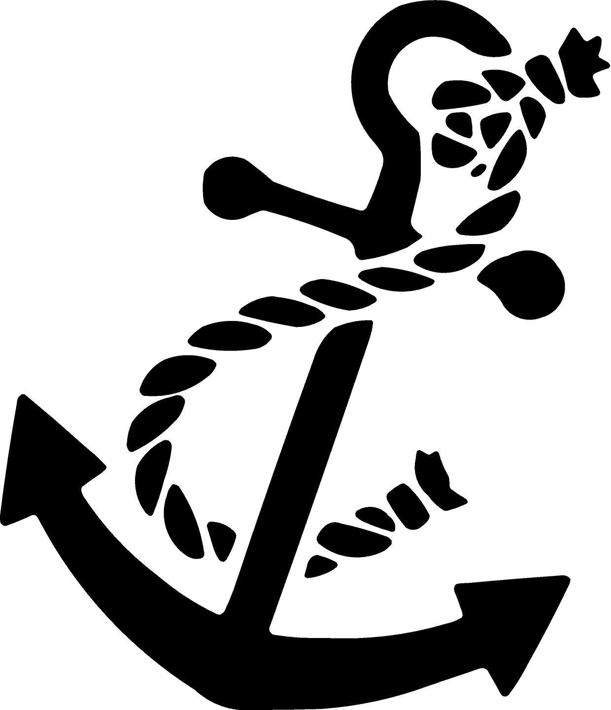 Rustic Nautical Anchor Decal Boat Ocean Marine Life Sea Laptop Sticker ANYSIZE