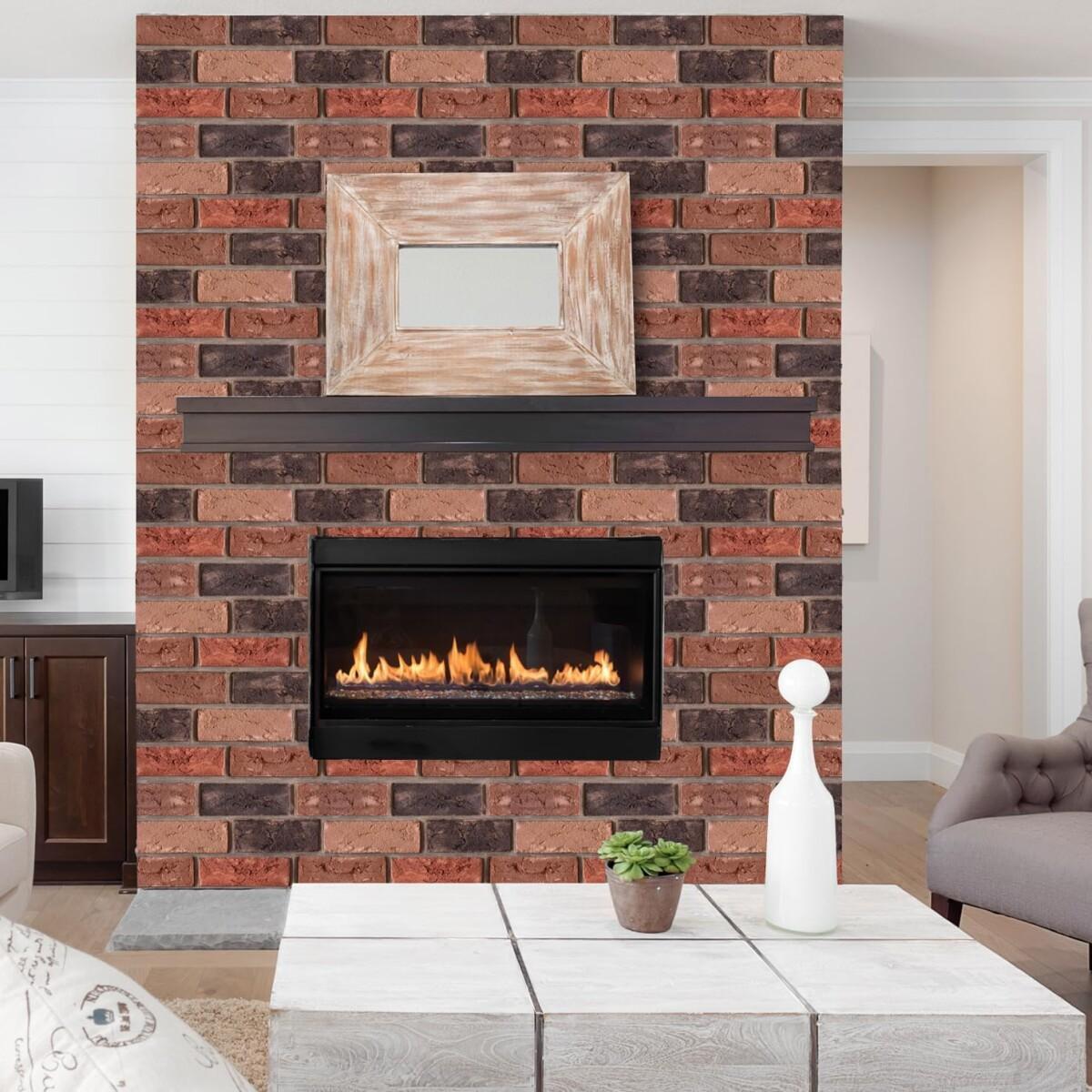 Brown Brick Wall Stickers Wallpaper Self Adhesive Peel and Stick Wallpaper Decor