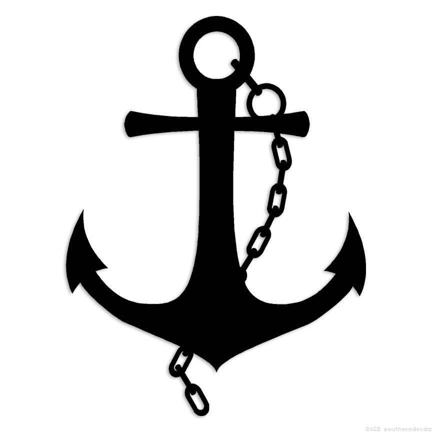 Boat Anchor – Decal Sticker – Multiple Colors & Sizes – ebn6873