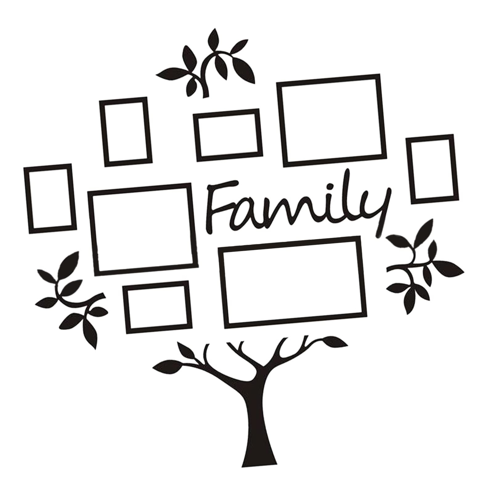 Photo Frame Wall Sticker, Family Tree Wall Decor Picture Frames Walls Sticker…