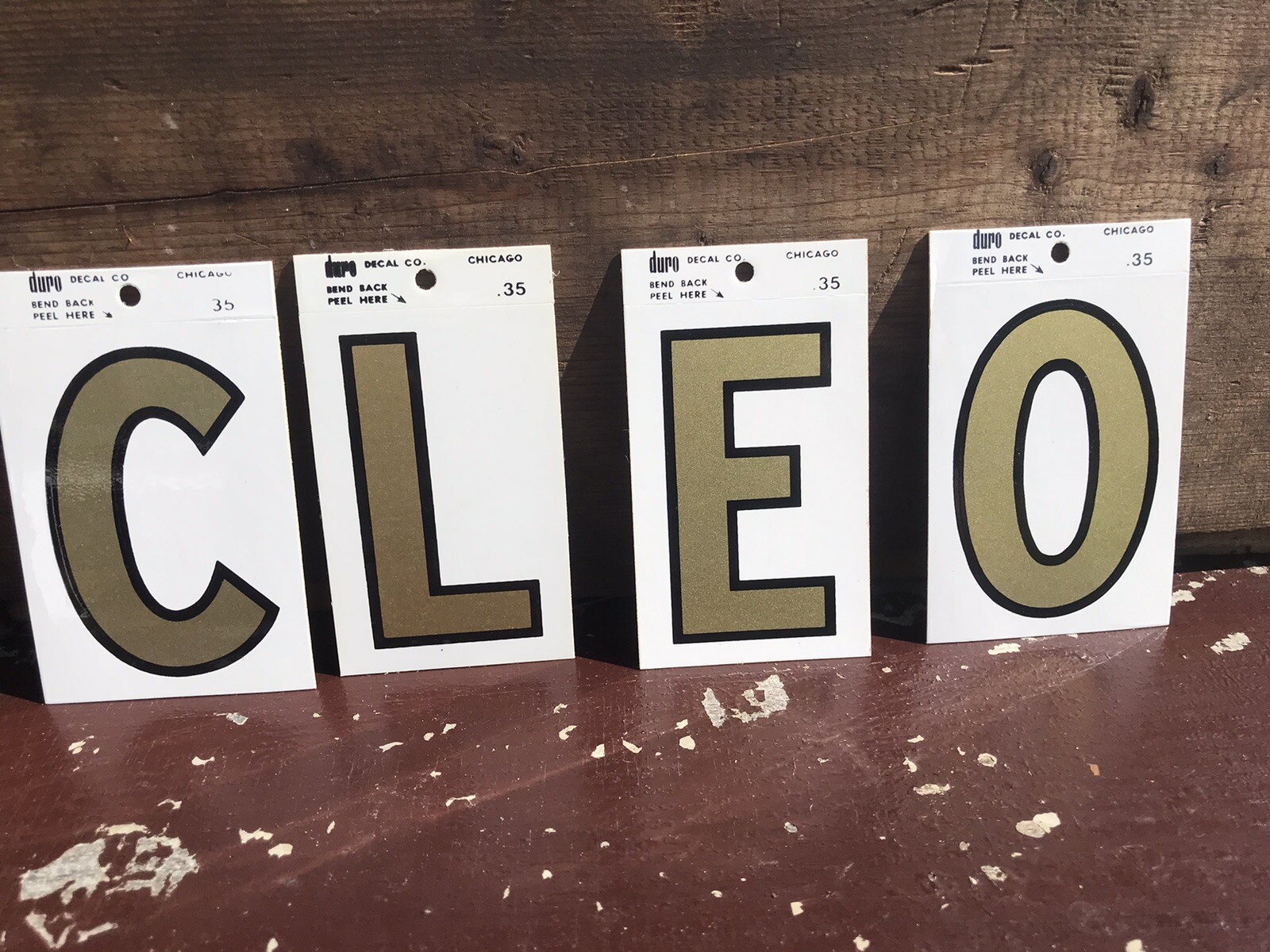 Vintage Duro Decals Bend And Peel Group Of Four CLEO