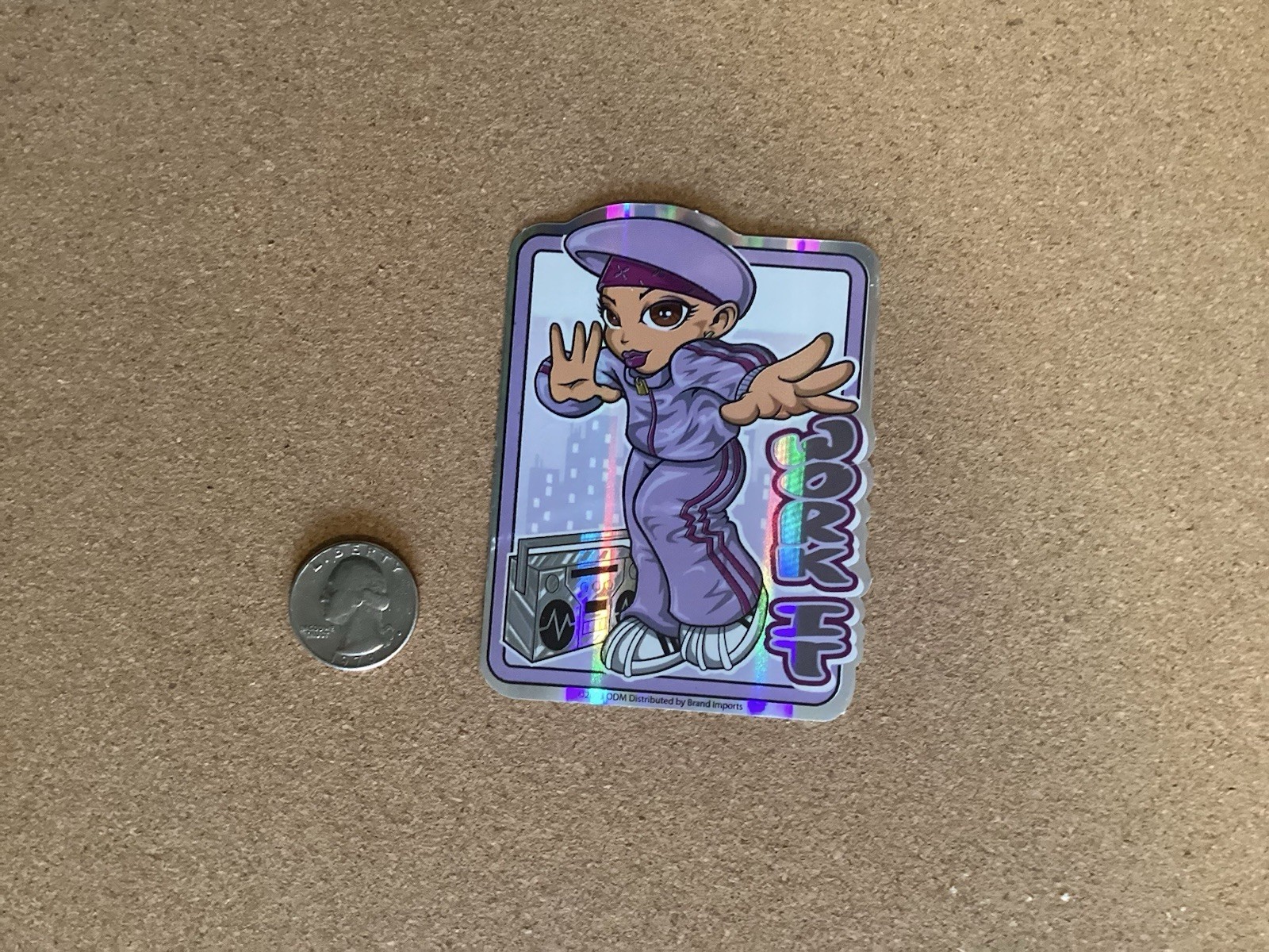 2003 Y2K ODM ZUM Brand Imports Prism Holo Girl Power Vending Sticker Lot of 15