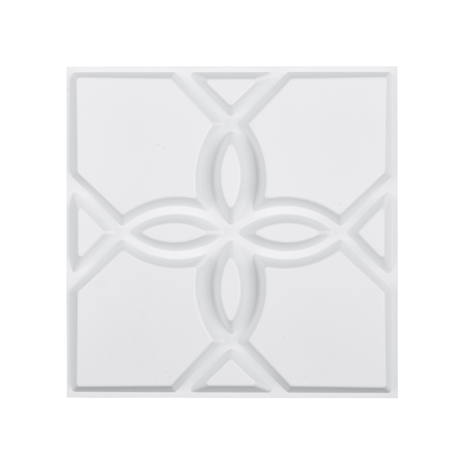 33 Pack White 3D Wall Panels Decorative PVC Tiles 11.8" X 11.81" Floral Design