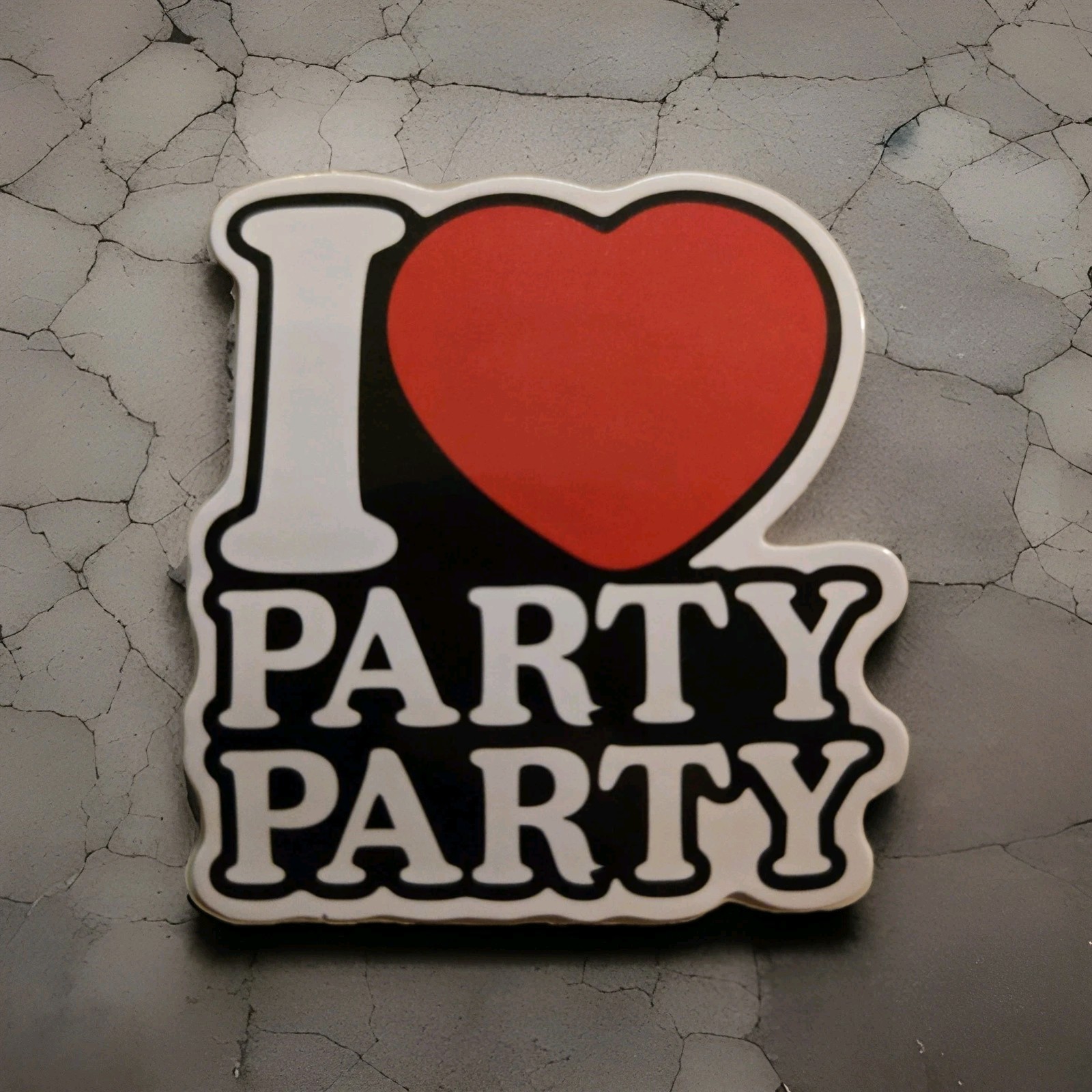 I Love To Party Heart Sticker 2" X 2" Vinyl Decal ❤️ Party Time Like Love
