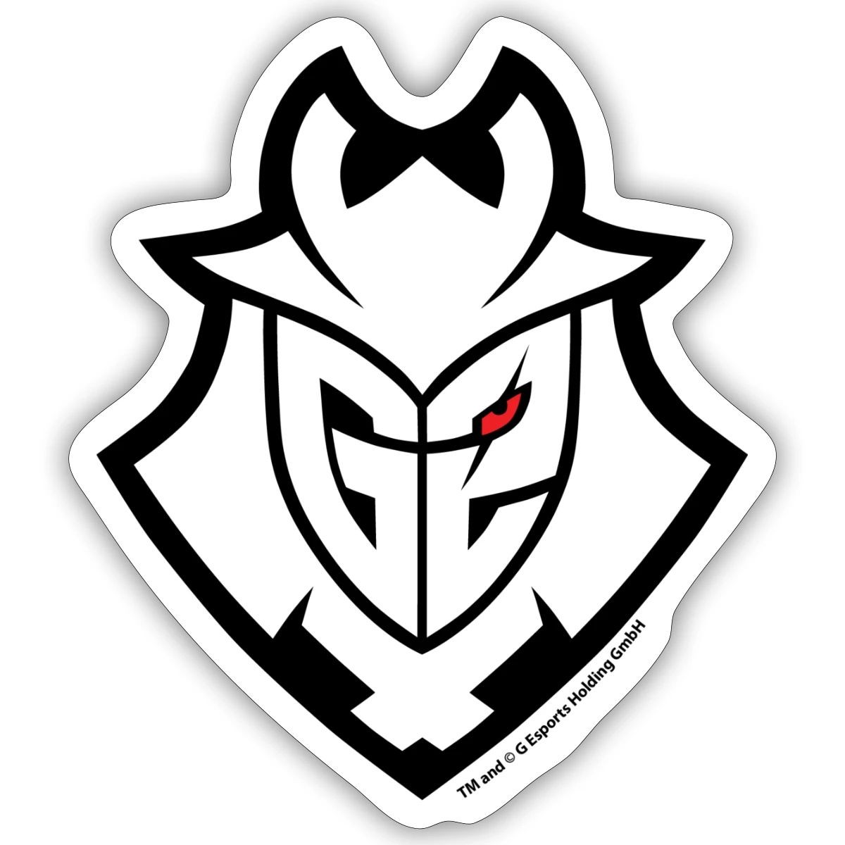 G2 Esports Logo Black Lines Sticker, max. 4 x 4"