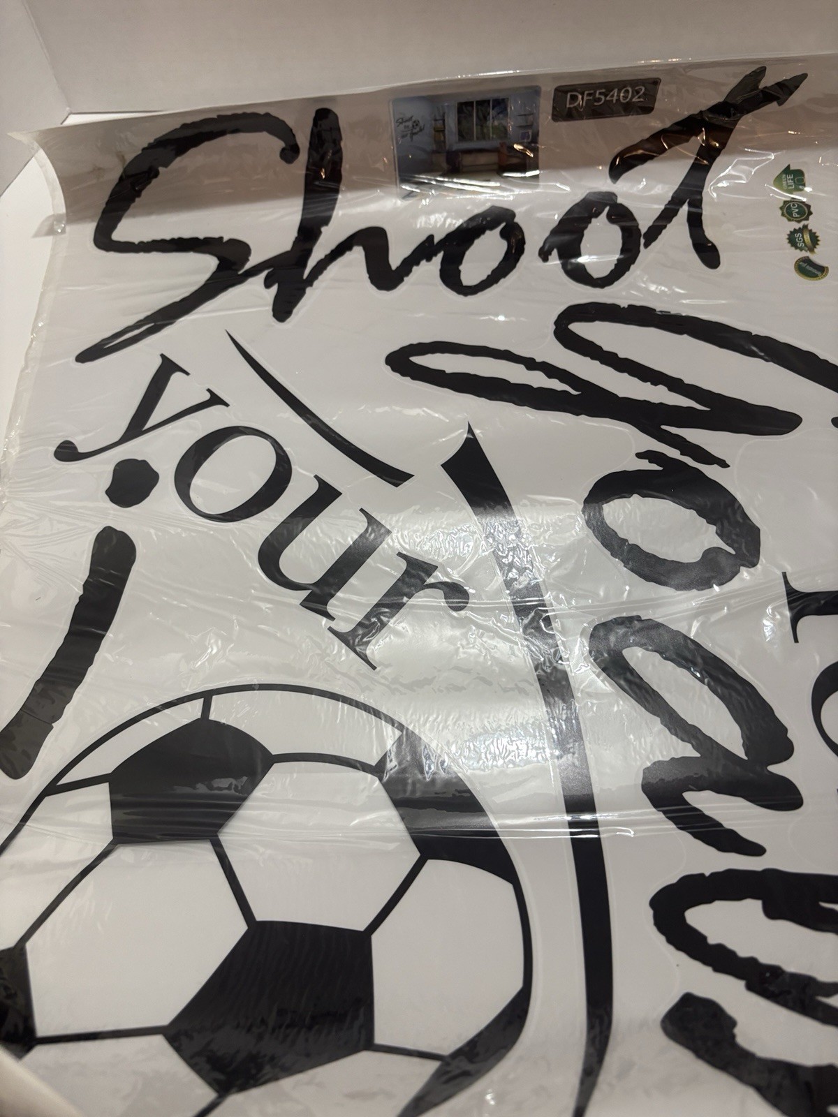 Shoot for Your Goals Football Soccer Poster Quotes Wall Decals Stickers