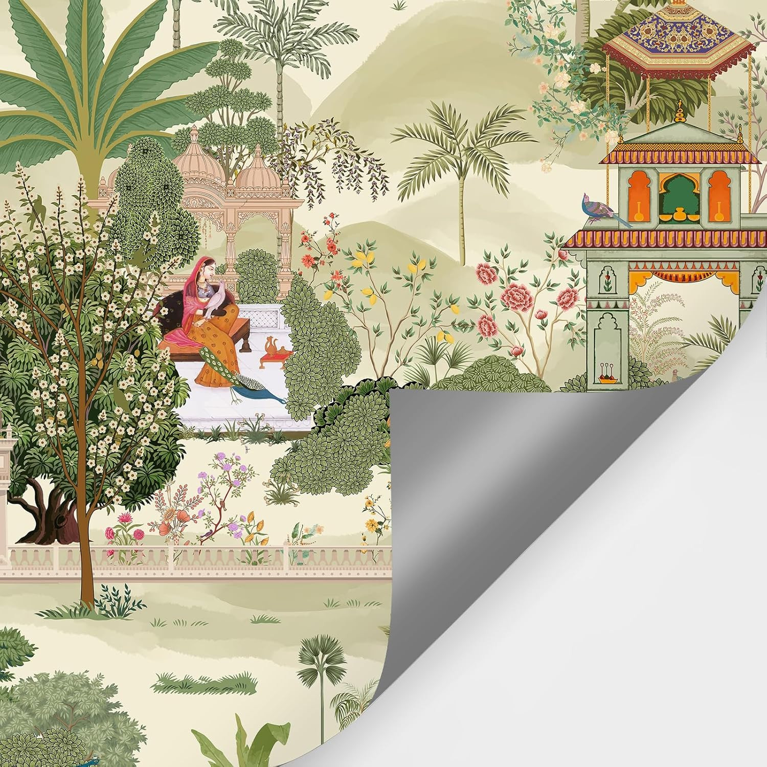 Peel and Stick Tropical Green Wall Mural – Botanical Wallpaper for Any Room