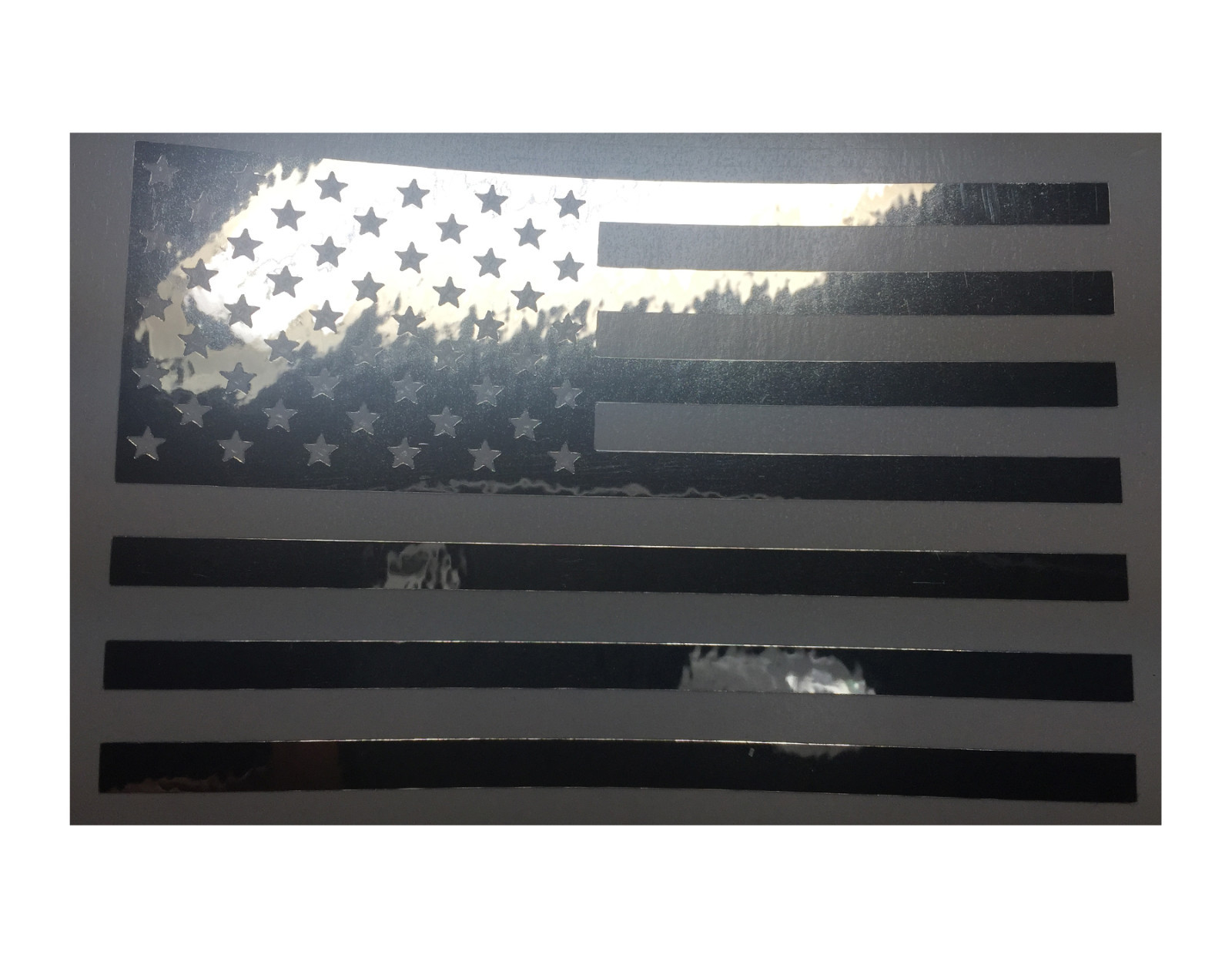 US Flag Sticker American Flag sticker All size regular Chrome Mirror Vinyl Color