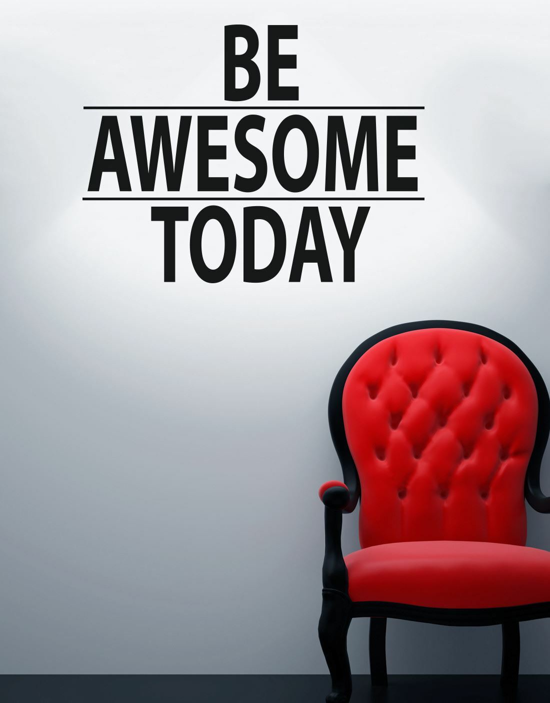 Be Awesome Today Motivational Quote Wall Decal Sticker by Stickerbrand #6013